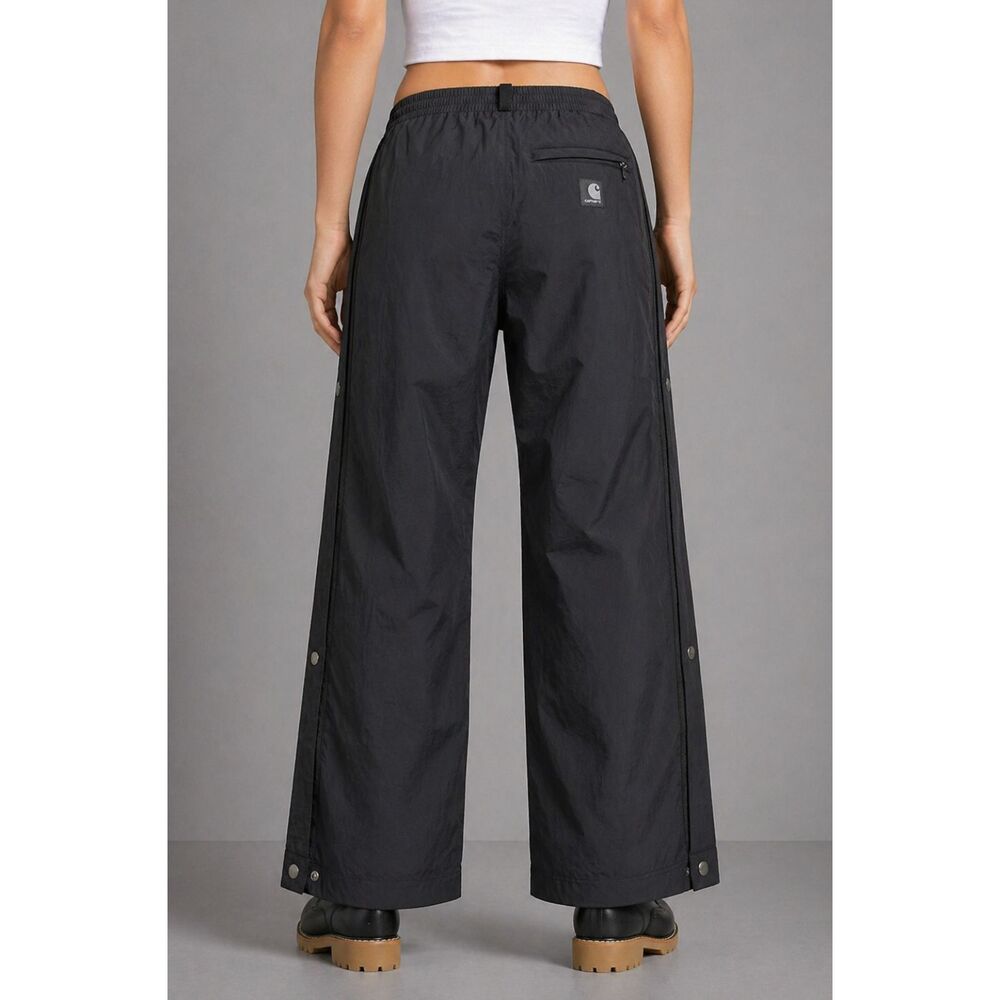 Carhartt Black Wide Leg Pants Waterproof Nylon Rain Outdoor 4 / 6